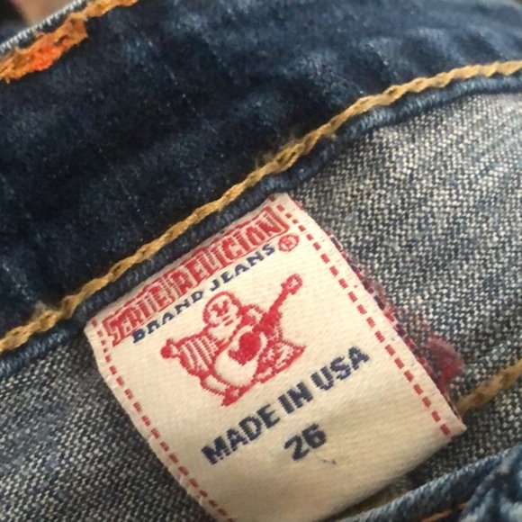 RARE TRUE RELIGION JULIE SKINNY JEANS 26x32 MADE IN USA ๐บ๐ธ - Picture 4 of 13